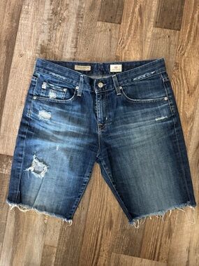Women’s AG Distressed medium Wash Denim Shorts